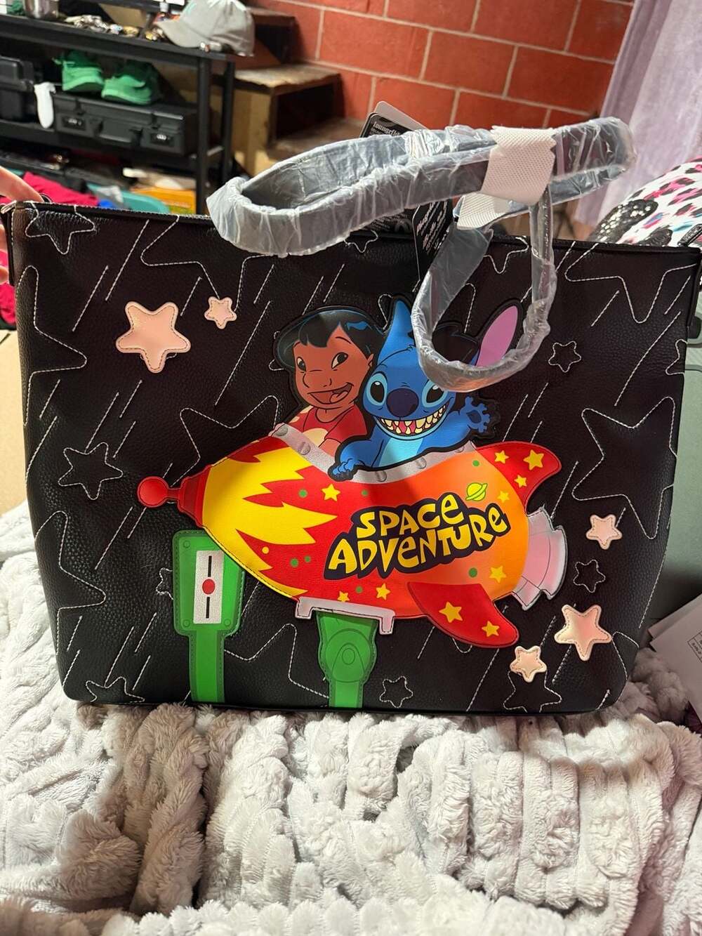 Loungefly Disney Lilo And Stitch Space Adventure Tote Bag With Coin Purse New